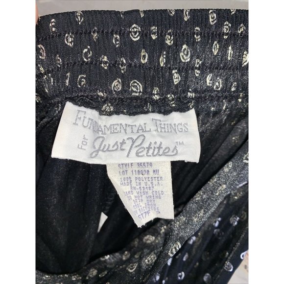 Vintage 1980-90s Fundamental Things For Petites Womens Black Long Skirt Sz 2 NWT - Picture 6 of 7